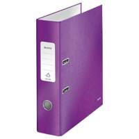 Leitz 180° WOW Lever Arch File A4 80 mm Purple 2 ring Laminated Cardboard Portrait