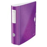 Leitz 180° Active WOW Lever Arch File A4 82 mm Purple 2 ring 1106 Polyfoam Portrait