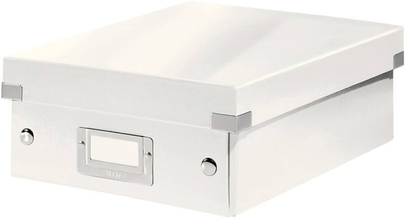 Leitz Click & Store WOW Small Organiser Box Laminated Cardboard White 220 x 282 x 1000 mm
