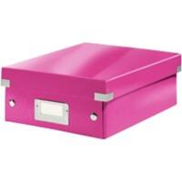 Leitz Click & Store WOW Small Organiser Box Laminated Cardboard Pink 220 x 282 x 100 mm