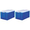 Really Useful Box Plastic Storage 84 Litre Blue 440 x 710 x 380 mm Pack of 2