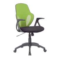 Realspace Basic Tilt Office Chair with Armrest and Adjustable Seat Austin Fabric Green