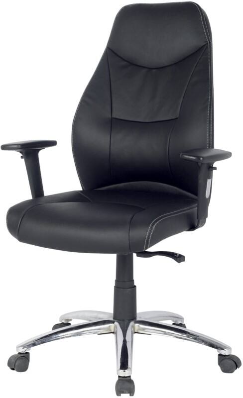 Viking Realspace Brent Executive Chair Synchro Tilt Bonded leather 2D Armrest Height-Adjustable Seat Black 110 kg Brent