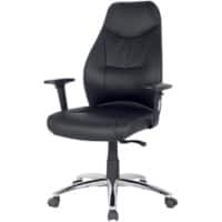 Realspace Executive Chair Synchro Tilt Bonded leather 2D Armrest Height-Adjustable Seat Black 110 kg Brent