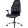 Realspace Synchro Tilt Executive Office Chair with 2D Armrest and Adjustable Seat Brent Bonded Leather Black