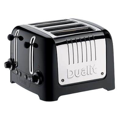 Dualit Toaster 4 Slices Stainless Steel Lite 2000W Black Gloss