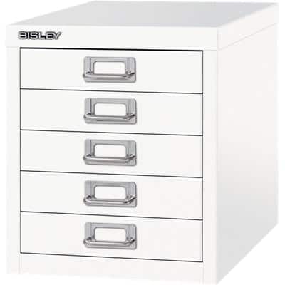 Bisley Desktop Drawer H125NL-AB9 5 Drawers White 279 x 380 x 325 mm