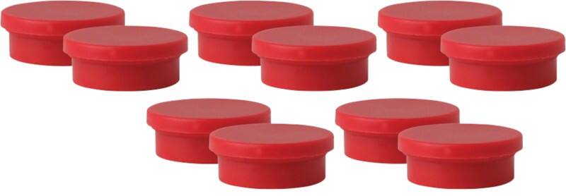 Viking Whiteboard Magnets Red 1.1 kg bearing-capacity 20 mm Pack of 10