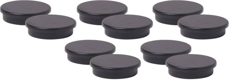 Viking Whiteboard Magnets Black 2 kg bearing-capacity 30 mm Pack of 10