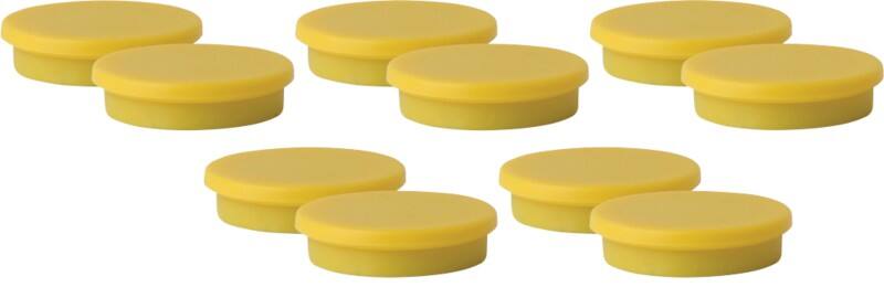 Viking Whiteboard Magnets Yellow 2 kg bearing-capacity 30 mm Pack of 10