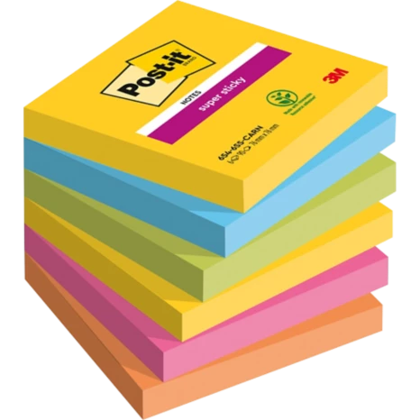Post-it Assorted Super Sticky Notes 76 x 76 mm