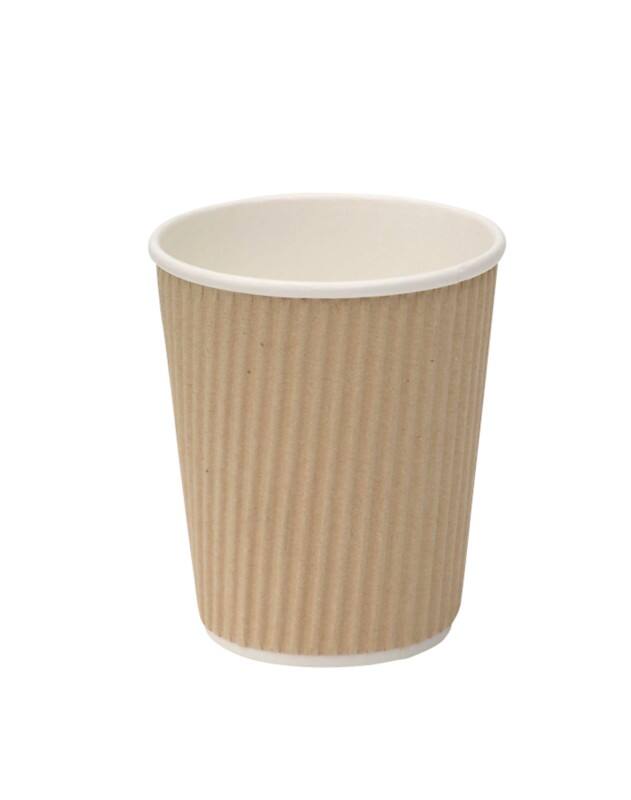 Disposable Cups Paper 340 ml Brown Pack of 25