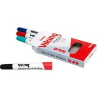 Viking WBM2.5 Whiteboard Marker Assorted Medium Bullet 1 - 2.5 mm Pack of 4