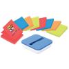 Post-it Super Sticky Z-Notes Assorted Colours 8 Pads of 90 Sheets with Free Blue dispenser Value Pack