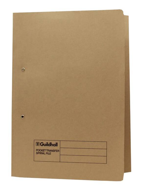 Guildhall Spiral File Foolscap Buff Manila 315 gsm Pack of 25