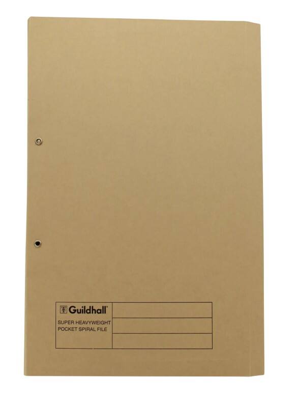 Guildhall Spiral File Buff Manila 420 gsm Pack of 25
