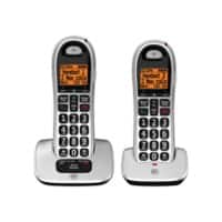 BT BT4000 Twin Cordless Telephone Black, Silver Pack of 2