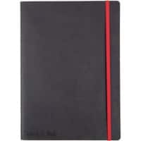 OXFORD Journal Black n' Red B5 Ruled Casebound Cardboard Soft Cover Black, Red 144 Pages