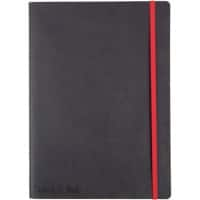 OXFORD Journal Black n' Red B5 Ruled Casebound Cardboard Soft Cover Black, Red 144 Pages