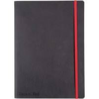 OXFORD Journal Black n' Red B5 Ruled Casebound Cardboard Soft Cover Black, Red 144 Pages