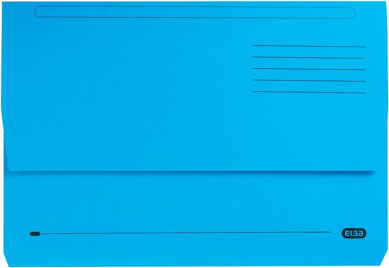 ELBA Document Wallet Manila 34.4 (W) x 3.2 (D) x 24.3 (H) cm Blue Pack of 25