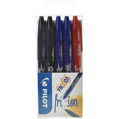 Pilot FriXion Erasable Rollerball Pen Medium 0.7 mm Assorted Pack of 5