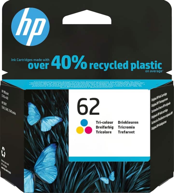 HP 62 Original Ink Cartridge C2P06AE Cyan, Magenta, Yellow
