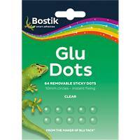 Bostik Glue Dots Extra Strong Removable Clear Pack of 64