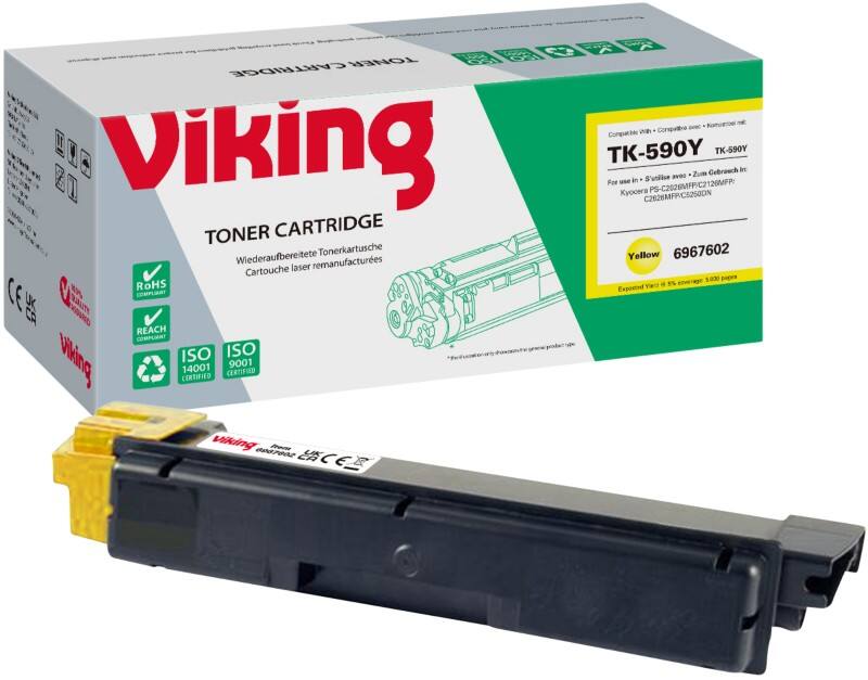 Viking TK-590Y Compatible Kyocera Toner Cartridge Yellow