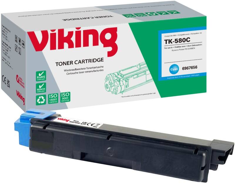Viking TK-580C Compatible Kyocera Toner Cartridge Cyan