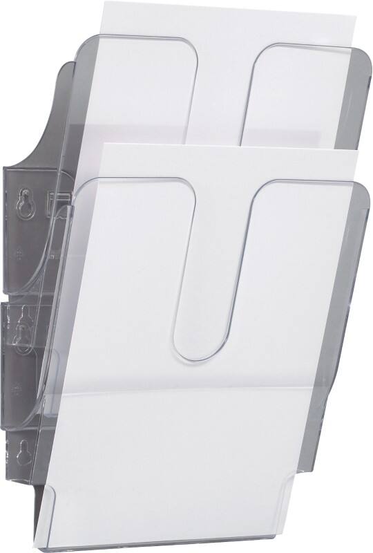 DURABLE Literature Holder Flexiplus A4 Polysterol Transparent 24.7 x 10 x 36 cm Pack of 2