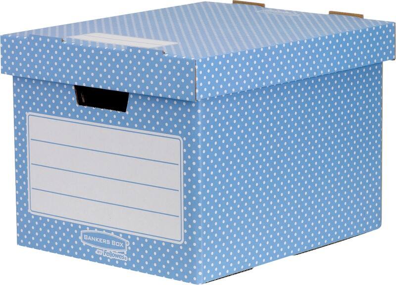 Bankers Box Style FastFold Archive Boxes Blue 292(H) x 335(W) x 404(D) mm Pack of 4