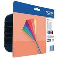 Brother LC223 Original Ink Cartridge Black, Cyan, Magenta, Yellow Pack of 4 Multipack