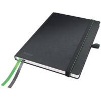 Leitz Complete Notebook A5 Ruled Casebound Leather Black 80 Sheets