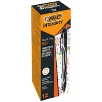 BIC Gel-ocity Quick Dry Gel Rollerball Pen Medium 0.4 mm Black Pack of 12