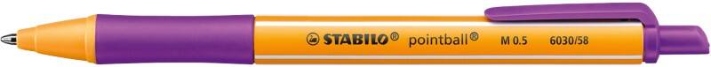 STABILO pointball Retractable Ballpoint Pen 0.5 mm Lilac