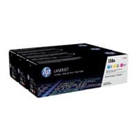 HP 128A Original Toner Cartridge CF371AM Cyan, Magenta, Yellow Pack of 3 Multipack