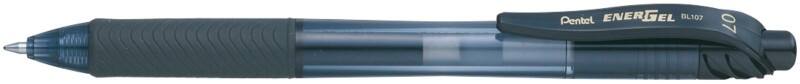 Pentel BL107-A Retractable Rollerball Pen Black 0.35 mm Medium Rollerball Refillable Pack of 12