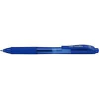 Pentel EnerGel X BL107 Retractable Rollerball Pen Grip Medium 0.35 mm Blue Pack of 12
