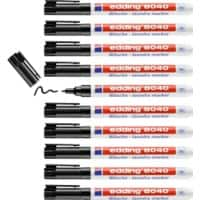 edding 8040 Permanent Laundry Marker Black Fine Bullet 1 mm Pack of 10