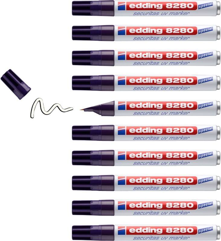 edding 8280 Permanent Permanent Marker Purple Fine Bullet 3 mm  Pack of 10