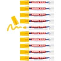 edding 950 Permanent Paint Marker Yellow Extra Broad Bullet  10 mm Water-Resistant Pack of 10