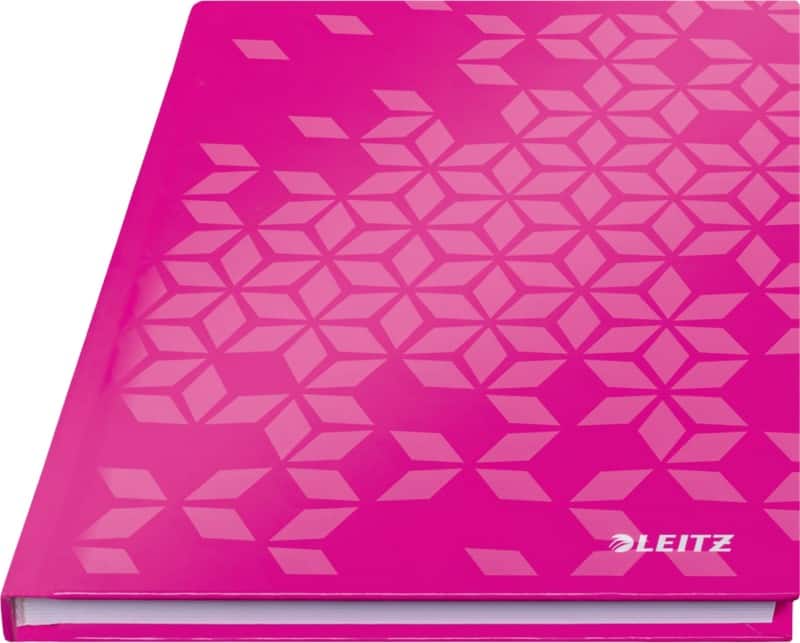 Leitz WOW Notebook A5 ruled with hardcover 46271023 160 Pages 80 sheets Pink