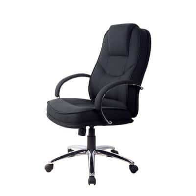Realspace Basic Tilt Executive Chair with Fixed Armrests and Adjustable Seat Rome2 Black