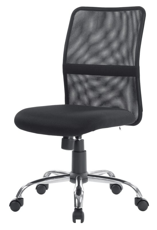 Realspace Ness Office Chair Basic Tilt Fabric without armrest Seat height adjustable Black 110 kg