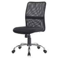 Niceday Basic Tilt Ergonomic Office Chair with Optional Armrest and Adjustable Seat Ness Black