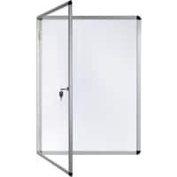 Bi-Office Wall Mountable Lockable Noticeboard Enclore Indoor Magnetic 72 x 98.1 cm White