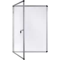 Bi-Office Enclore Indoor Lockable Notice Board Magnetic 9 x A4 Wall Mounted 72 (W) x 98.1 (H) cm White