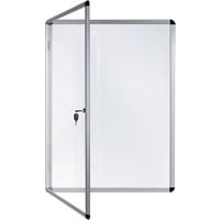 Bi-Office Wall Mountable Lockable Noticeboard Enclore Indoor Magnetic 72 x 98.1 cm White
