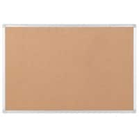 Bi-Office Earth Notice Board Non Magnetic Wall Mounted Cork 60 (W) x 90 (H) cm Aluminium Brown